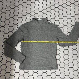 Nike Sportswear Mock Neck Long Sleeve Top Gray Size M
